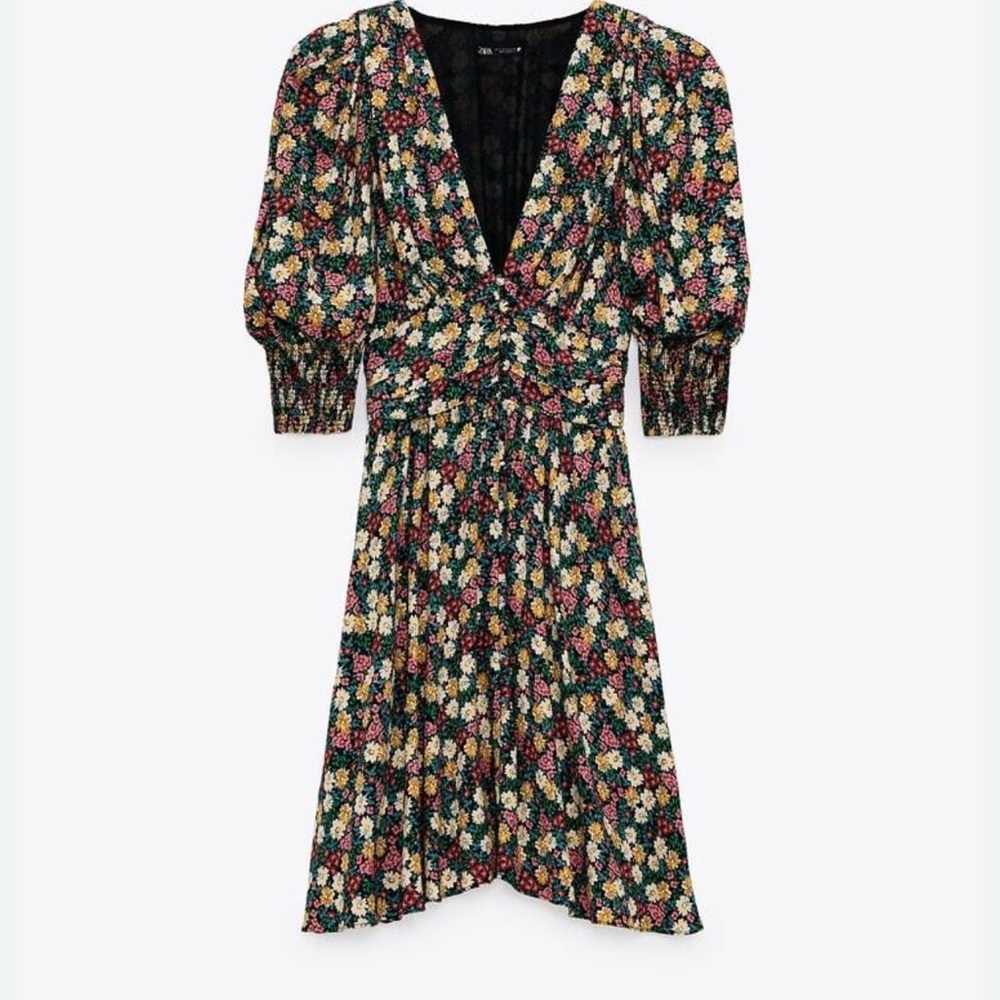 Zara shoulder pad dress